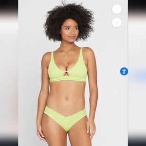 L*Space, Alia Bikini Top, Kiwi,‎ Size Small - NWT